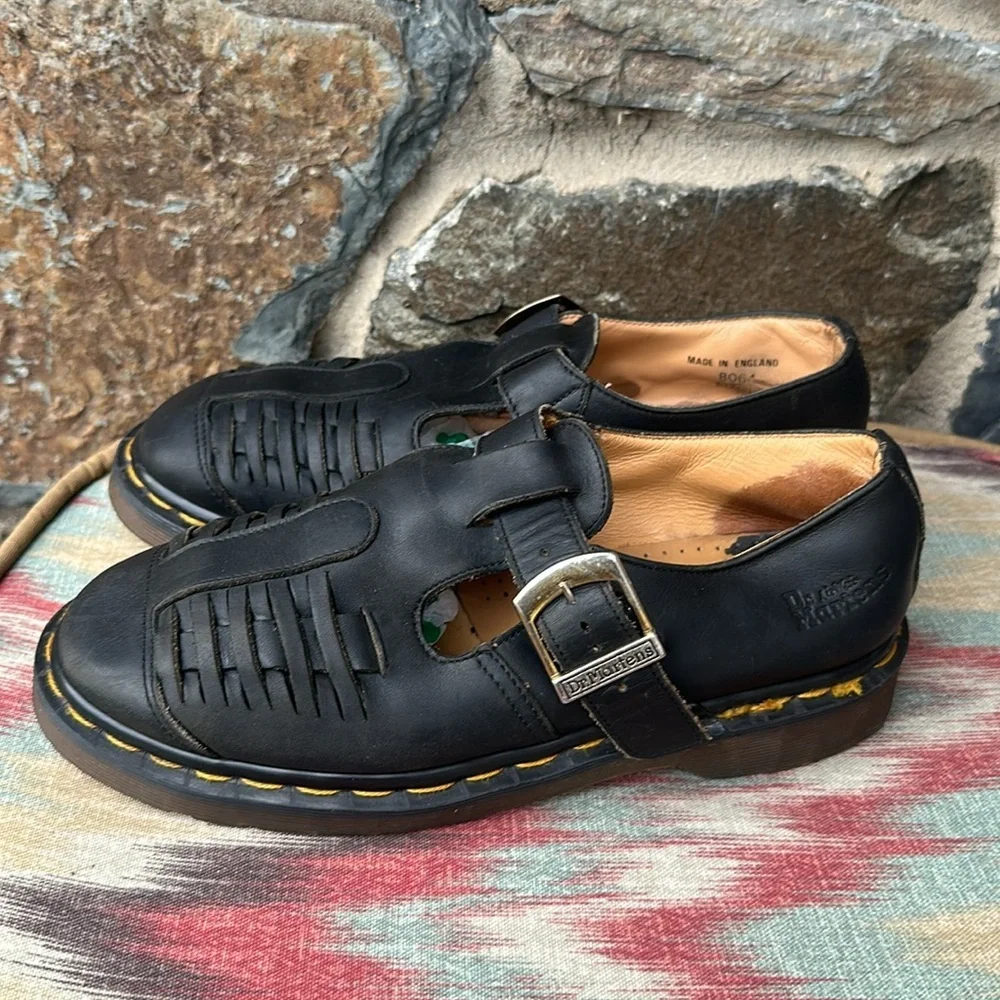 Rare Vintage Dr. Martens 8064 Made in England Fisherman Sandals Black 6